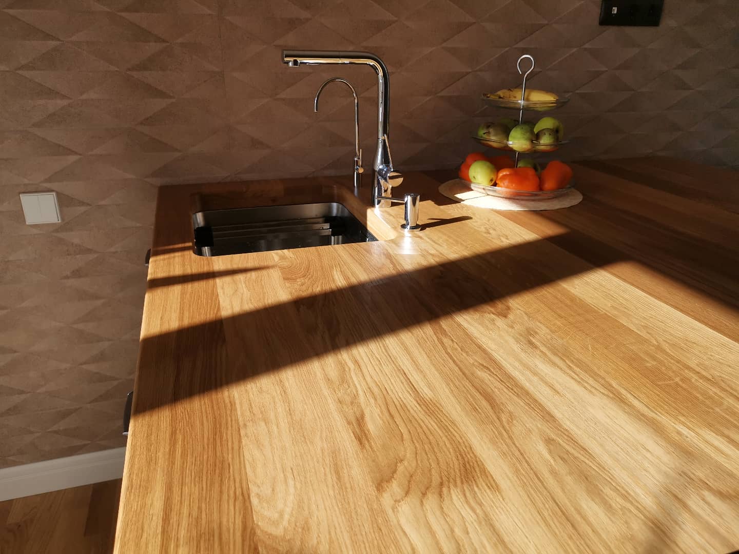 Кухонная столешница из массива дерева